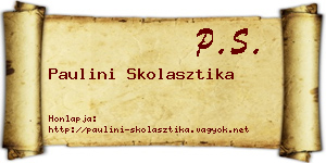 Paulini Skolasztika névjegykártya